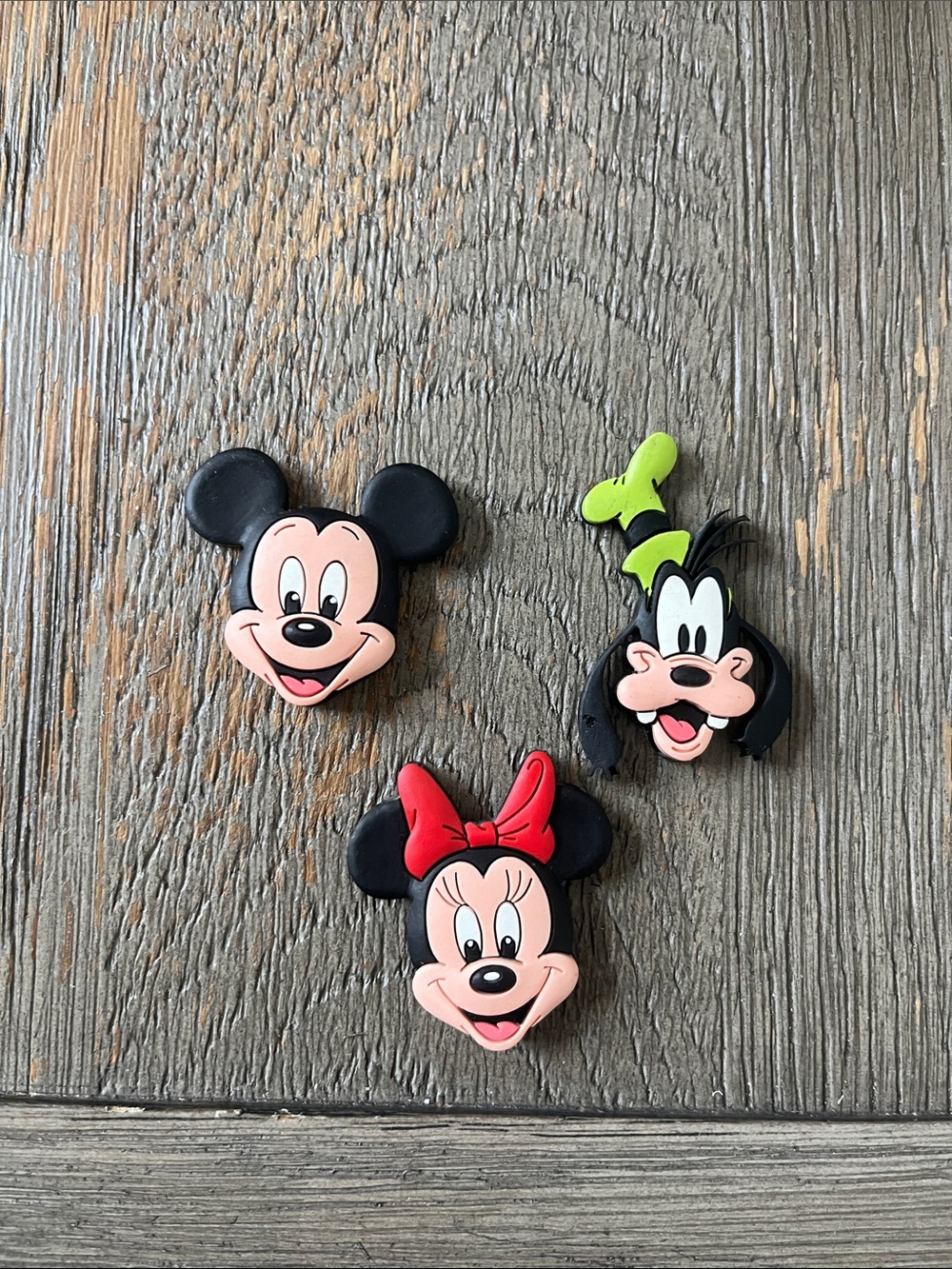 Disney Character Face Magnets Mickey Minnie and Goofy